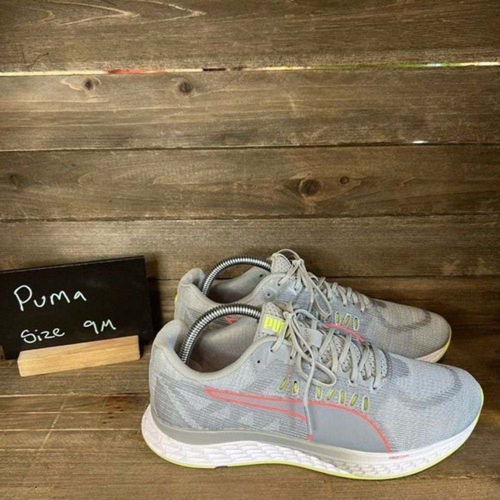 Womens Puma Speed Sutamina Gray Athletic Running Sneakers‎ Shoes Size 9 M EUC
